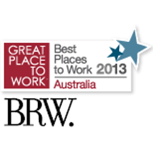 Named as the 12th best place to work in Australia – ranked higher than Google!